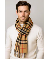 Comprar cachecol masculino de lã elegante com textura encorpada e corte moderno para looks de inverno e meia estação em promoção ANELLIMN